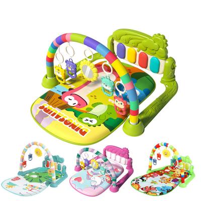 China Toy Special Offer Game Blanket Baby Fitness Stand Pedal Piano Educational Music Toy Mat with Rattle Baby Toy Gym Multifunctional Soft Unisex OEM for sale