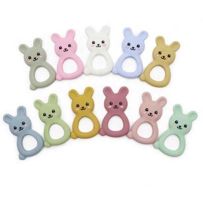 China 100% Food Grade Safe Non-Toxic Non-Artificial Silicone Baby Teether Chew Toys Eco-Friendly Baby Colors 100% for sale