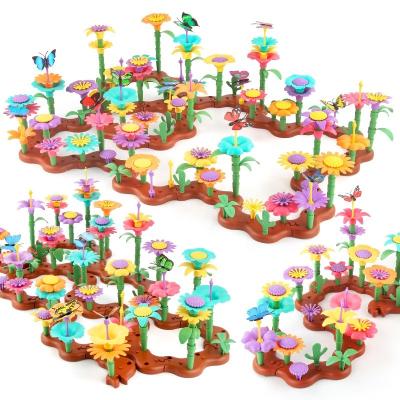 China Construction Toy Children's Education Garden Building Block Toy Creativity DIY Flower Arrangement Building Block Set for sale