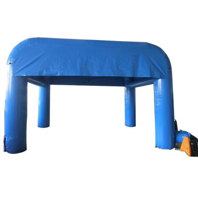 China Commercial Reusable Blue Air Column Parasol Parking Inflatable Tent Playground Relax Tent for sale