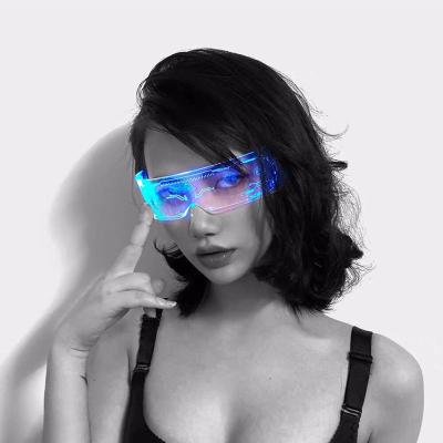 China Anti Uv400 Protect Disco Party Sunglasses Design LED Party Decoration Acrylic Glasses Bright Technology Brand New Disco for sale