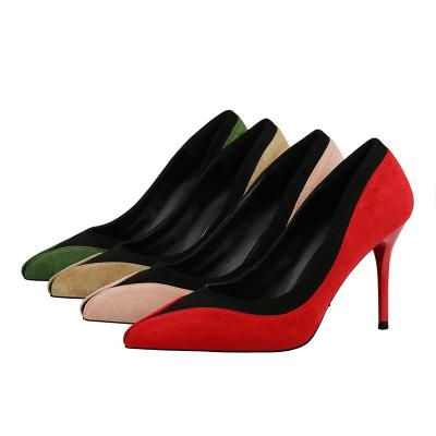 China Durable Wedding Shoes Lead Light Mouth Color With Super Suede Women's High Heels High Heels South Korea Shoes for sale