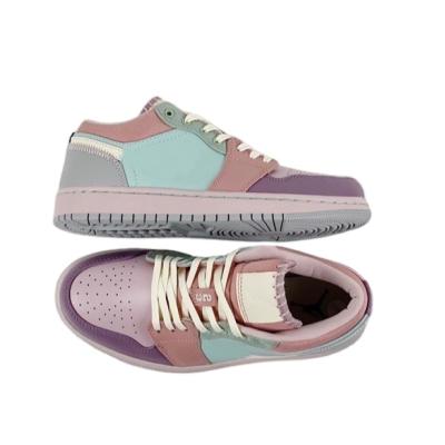 China Color High Quality High Quality Mosaic Macaron Sports Recreational Basketball Shoes for sale