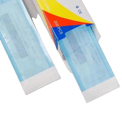 China Medical Packaging Film Blue Paper And Plastic Packaging Pouch Self Adhesive Sterilization Seal With Indicator for sale