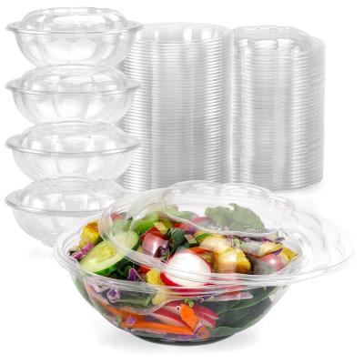 China Disposable Wholesale Food Grade Plastic Bowls Microwavable Biodegradable Salad Plastic Bowl Disposal Plastic Soup Bowl With Lid for sale