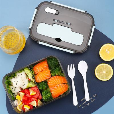 China Sustainable Plastic Lunch Box Portable Fast Food Crisper Box for sale