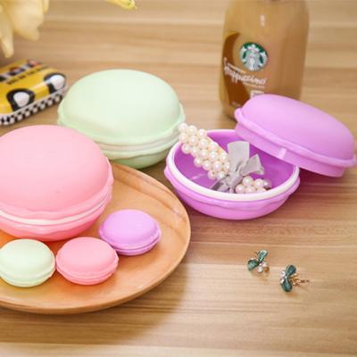 China 2021 New Design Folding Macaron Plastic Portable Jewelry Box Case Large Size Necklace Data Line Carry Case Colorful Storage Box for sale