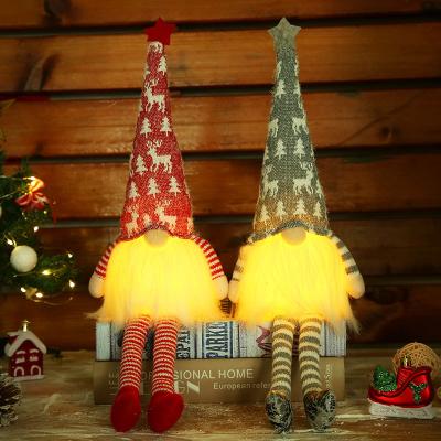 China Chirstmas Decor Christmas Light Long Legged Plush Doll Ornaments Children's Gifts for sale