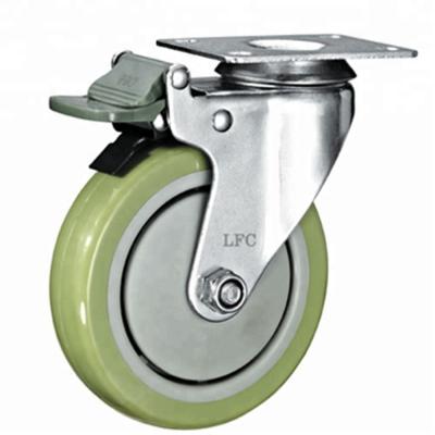 China PIVOT Longfeng caster--- Adjustable caster wheels application on hospital bed with TPR+PU material for sale