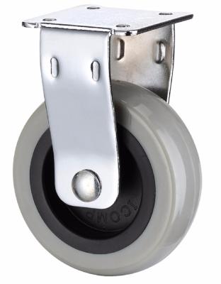 China Modern Zhongshan Longfeng Top Plate 75mm PU Fixed Castors And Furniture Wheels for sale