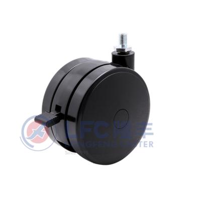 China Modern 2 Inch Black Caster Wheels Furniture Casters PA Material for sale