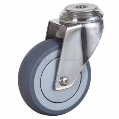 China High Quality Swivel TPR Stainless Steel Coffee Table Legs Caster Wheel 95*70/75*52mm for sale