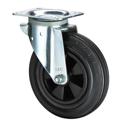 China Other LFC 160mm/200mm Polypropylene Core Top Plate Mounted Waste Bin Caster Wheels for sale