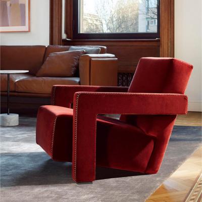 China Custom Modern Contempo Leisure Modern Decked For Living Room Velvet Lounge Chair for sale