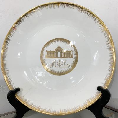 China Cheap price white porcelain bone china ceramic dinner plate tableware western plates tray for hotel restaurant party home office for sale