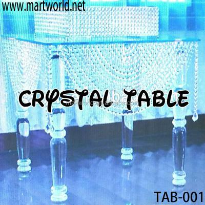 China High quality acrylic crystal table for home hotel wedding events&party dinning table coffee table(TAB-001) for sale