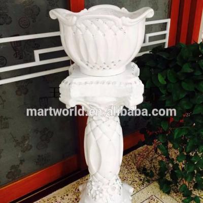 China Hot wholesale New style with mermaid shape vase, crystal & white fiber glass vase, beautiful decoration vase(VS-229W) for sale