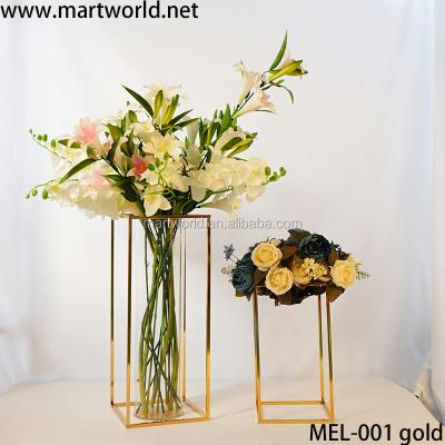 China Wedding table centerpiece stand walkway aisle display flower vase column pedestal for bridal party event art decoration(MEL-001) for sale