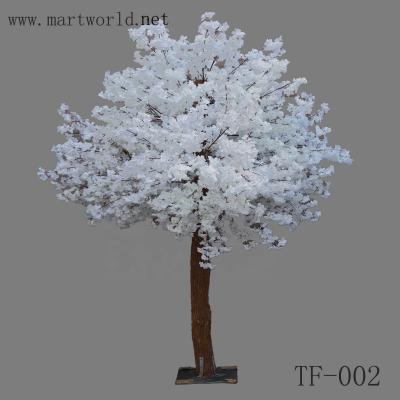 China wholesale new artificial white wedding cherry blossom tree outdoor tall silk cherry blossom tree for wedding party decoration(TF-002) for sale