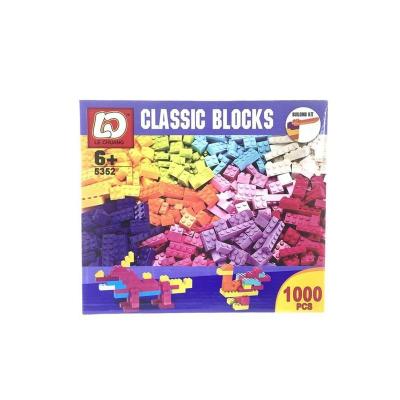 China 1000pcs Al Por Mayor Modern Building Block Girl's Plastic Toy Diy Building Block Building Box for sale