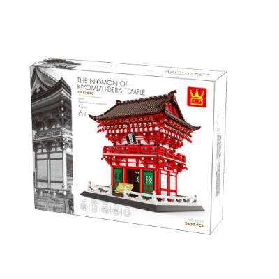 China Kiyomizu-dera-Kyoto Japan Kids Plastic Technic Building Blocks Building Toy Wange 6212 Niomon Gate for sale