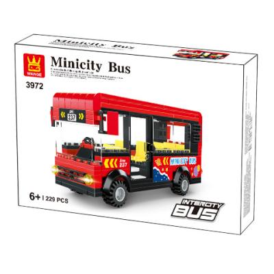 China Construction Toy Wange 3972 Intercity Bus Baby Building Block Rod Plastic Educational Toys for sale