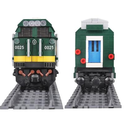 China Construction Toy Low Price 1009 Pcs NJ2 Building Blocks ABS Diesel Locomotive Educational Toys Plastic Non-Toxic Materials Kids Environmental for sale