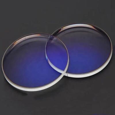 China Single vision manufacturers blue cut hmc coated CR ophthalmic lens anti glasses blue light optical eye glasses 159 glasses for sale