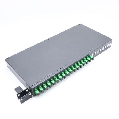 China Qualified Fiber Optic Telecom Rack Mount 1x16 PLC Splitter Rack Mount Type for sale