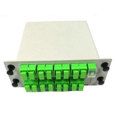 China Low Type 1x16 Fiber Optic PLC Splitter LGX Insertion FTTX GPON LGX Type for sale