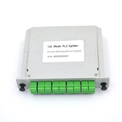 China FTTH LGX Telecommunication Equipment Type 1x8 Fiber Optic PLC Splitter SC LC APC UPC LGX Type for sale