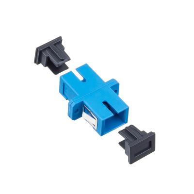 China FTTH SC UPC Singlemode Simplex Adapter Fiber Optic Coupler With Clamp for sale