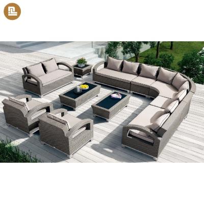 China Unique Furniture Garden Design Sectionl Outdoor Rattan Sofa Set for sale