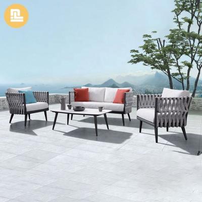 China Wholesale Indoor Outdoor Hnad Woven Rope High End Garden Patio Patio Sofa Set for sale