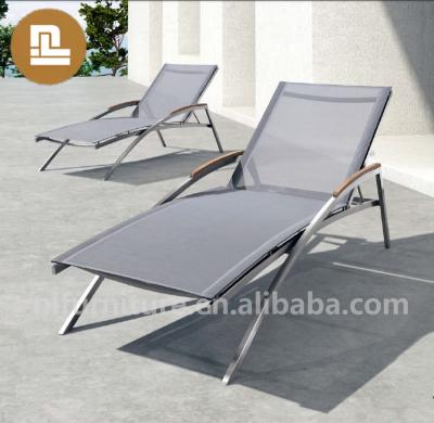 China New Garden Design Stainless Steel Lounge Bed Pool Lounger for sale