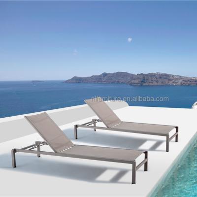 China Modern Outdoor Furniture Frame And Aluminum Clamp Fabric Folding Pool Bed Sun Sofa for sale