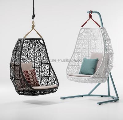 China Garden Safe And Comfort Garden Furniture Outdoor Rattan Swing Hanging Chair for sale