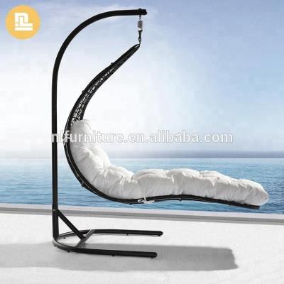 China Modern Outdoor Hanging Wicker Swing Chair Casual Garden Comfort Chair for sale