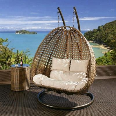 China Garden Portable Egg Chair Pod Double Seat Swing Outdoor Hanging Chair for sale