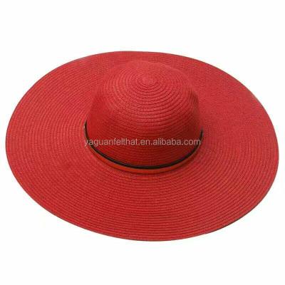 China breathable & Custom Natural Wide Brim Floppy Hats Waterproof Straw. sun beach summer hats for ladies. for sale