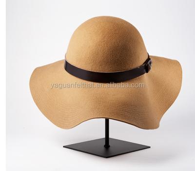 China breathable & Wholesale Waterproof Wool Felt Hats For Women Brimming Off Floppy Wool Felt Lady Hat for sale