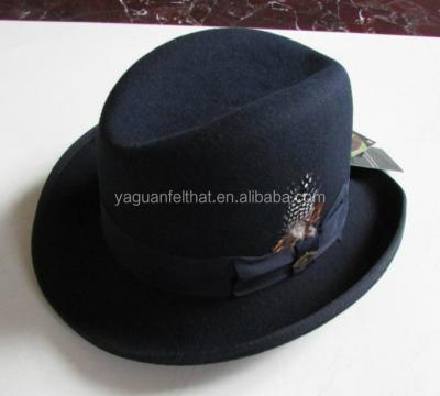 China breathable & China factory YAGUAN waterproof wholesale wool felt bowler Derby hat .top hat .president hat for sale