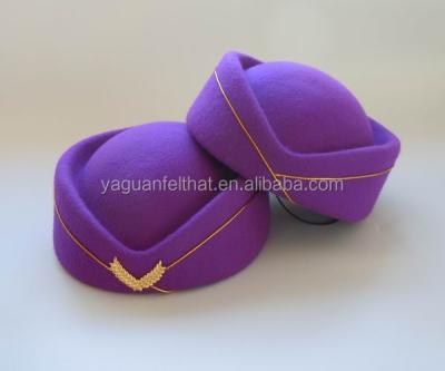 China breathable & Air Hostess Hat Air Hostess Waterproof Felt Hat for sale