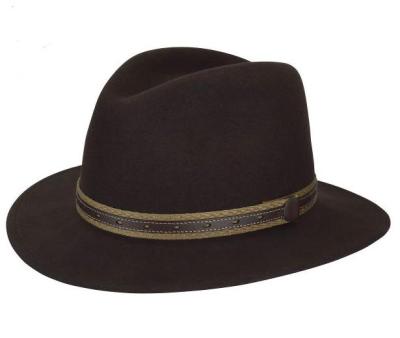 China breathable & Fashion 100% Waterproof Australian Wool Felt Fedora Men Hat Wool Felt Hat .OEM Classic Men's Felt Hat Wholesale for sale