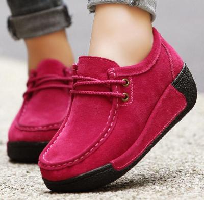 China Fashion Tassel Design Ladies Lace Up Winter Shoes Sport Wedge Shoes Women for sale