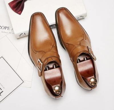 China UP-0055J 2019 Waterproof Business Trend Men's Stylish Leather Shoes for sale