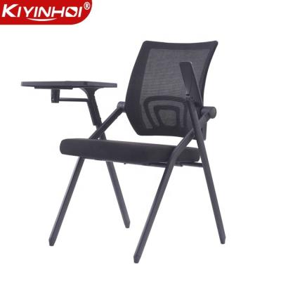 China Eco-freindly Student Chair Wooden Writing Tablet Folding Adult Study Chair Metal Style Packing Mesh Training Conference Room Furniture for sale