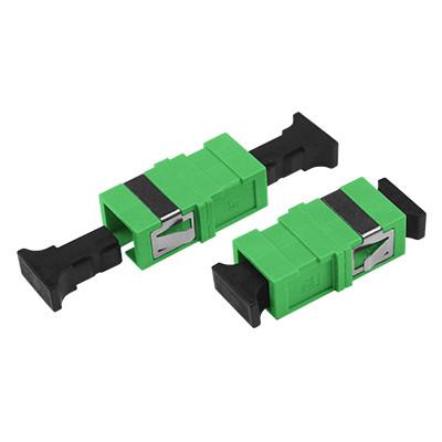 China Simplex SC Fiber Optic Adapter Short Flange Single mode No Flange Plastic Coupler for sale