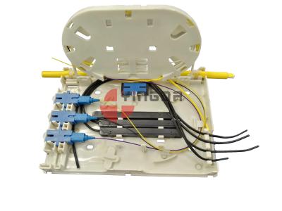 China 4 Port Fiber Optic Termination Box OTB FTB104E Plastic White for FTTH Drop Cable 2*3MM for sale