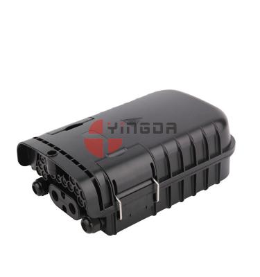 China Black PC ABS 16 Cores FTTH Fiber Optic Splitter Box For Splitter Cassette / Steel Tube for sale